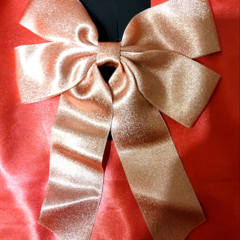 Cute light pink silky hair bow